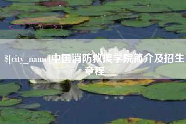 温岭中国消防救援学院简介及招生章程