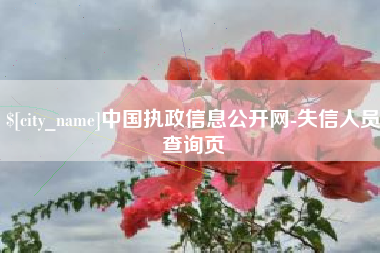 温岭中国执政信息公开网-失信人员查询页
