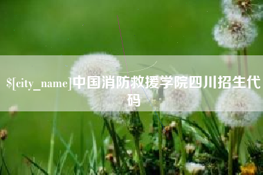 温岭中国消防救援学院四川招生代码
