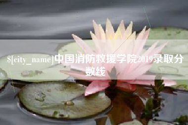 温岭中国消防救援学院2019录取分数线