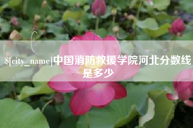 温岭中国消防救援学院河北分数线是多少