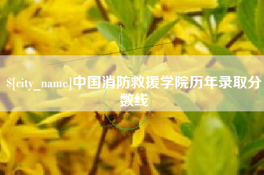 温岭中国消防救援学院历年录取分数线