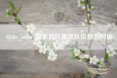 温岭国家消防救援队伍报名网址