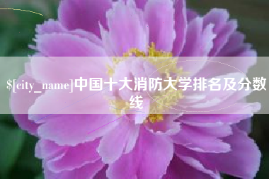 温岭中国十大消防大学排名及分数线
