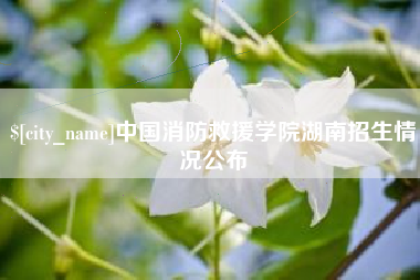 温岭中国消防救援学院湖南招生情况公布
