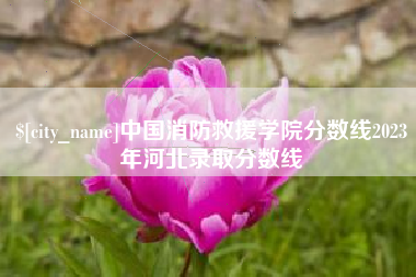 温岭中国消防救援学院分数线2023年河北录取分数线