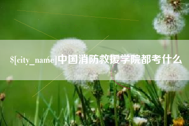 温岭中国消防救援学院都考什么