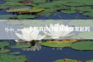 温岭全国消防日是从哪年发起的