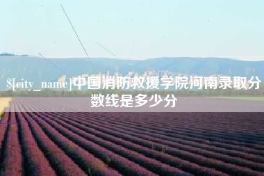 温岭中国消防救援学院河南录取分数线是多少分