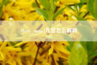 温岭九宫怎么解释