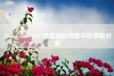 温岭2021中国消防救援学院录取分数