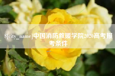 温岭中国消防救援学院2020高考报考条件