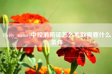 温岭中控消防证怎么考取需要什么条件